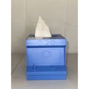 Bullseye Playground Blue Retro Video-game Console Cube Tissue Box Cover 1pc